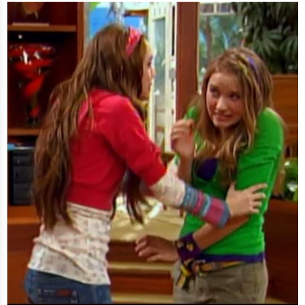 Free People Cream Floral-Print Layered Top Hannah Montana wearing